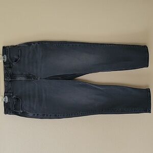 American Eagle Womens Charcoal Denim Curvy Mom Jeans - Size 14 Short